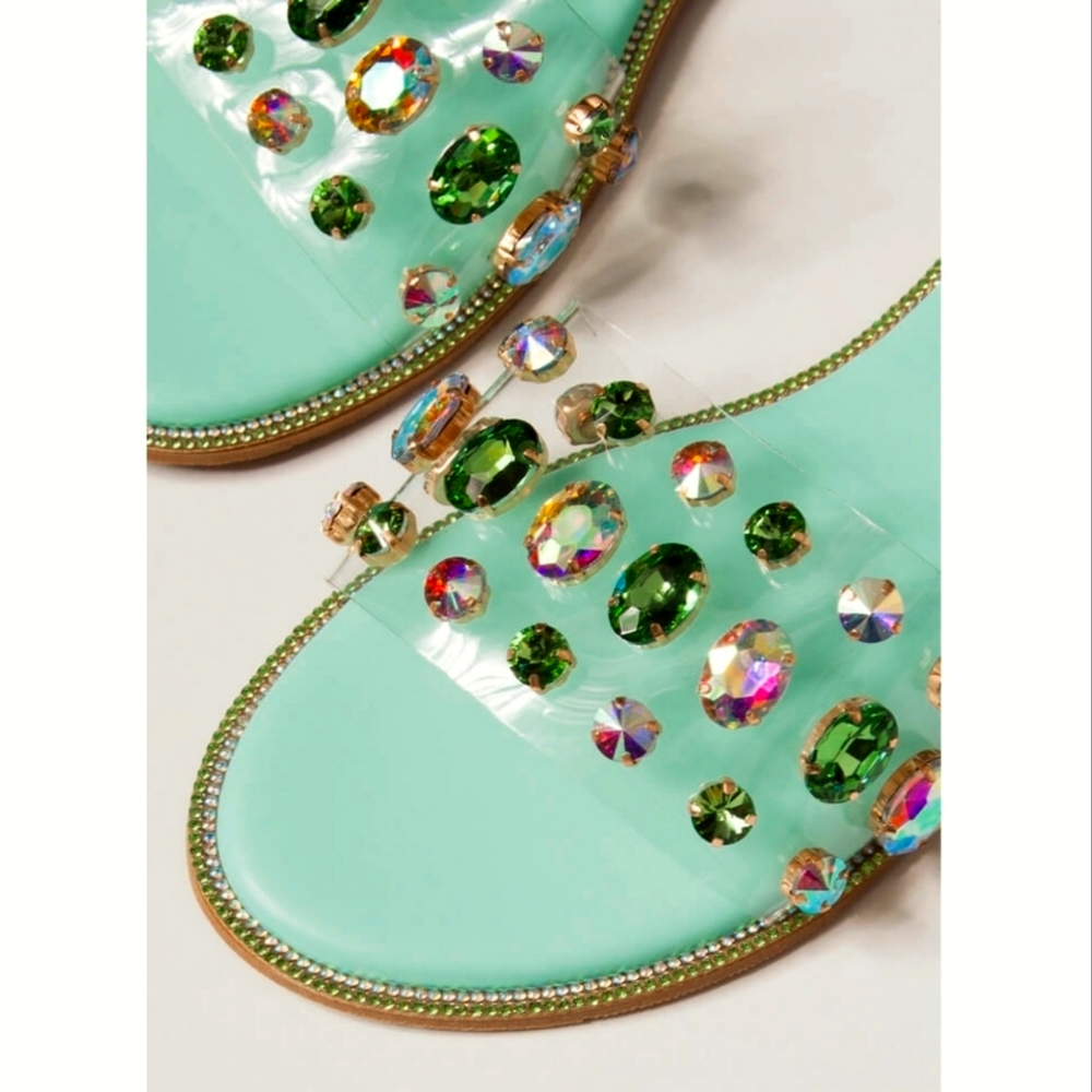 𝙉𝙀𝙒 𝙄𝙉💎🖤Embellished Lux Rhinestone- MINT - Picture 4 of 4